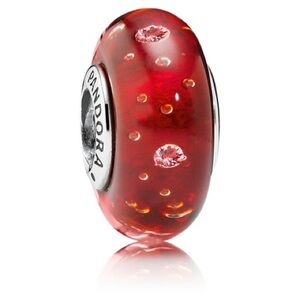 Pandora Red Effervescence Murano Glass charm